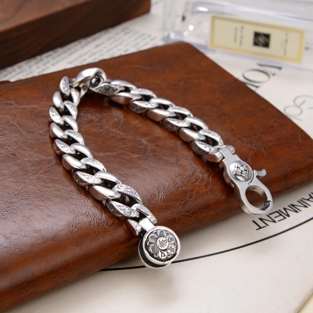 Unique Thorns Chain Bracelet For Men In Sterling Silver