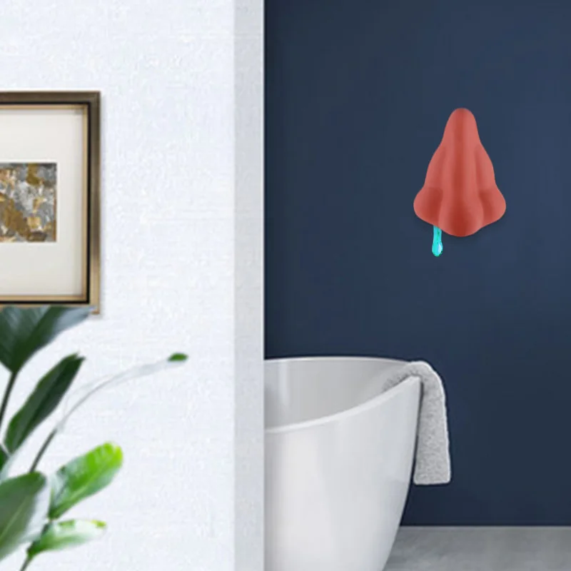Funny Nose Shaped Suction Hook Silicone Bathroom Accessories Soap
