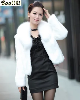 

Boollili Faux Fur Coat Fashion Women's Korean Short Imitation Fox Fur Jacket Winter Furry Coats Overcoat Casacas Para Mujer