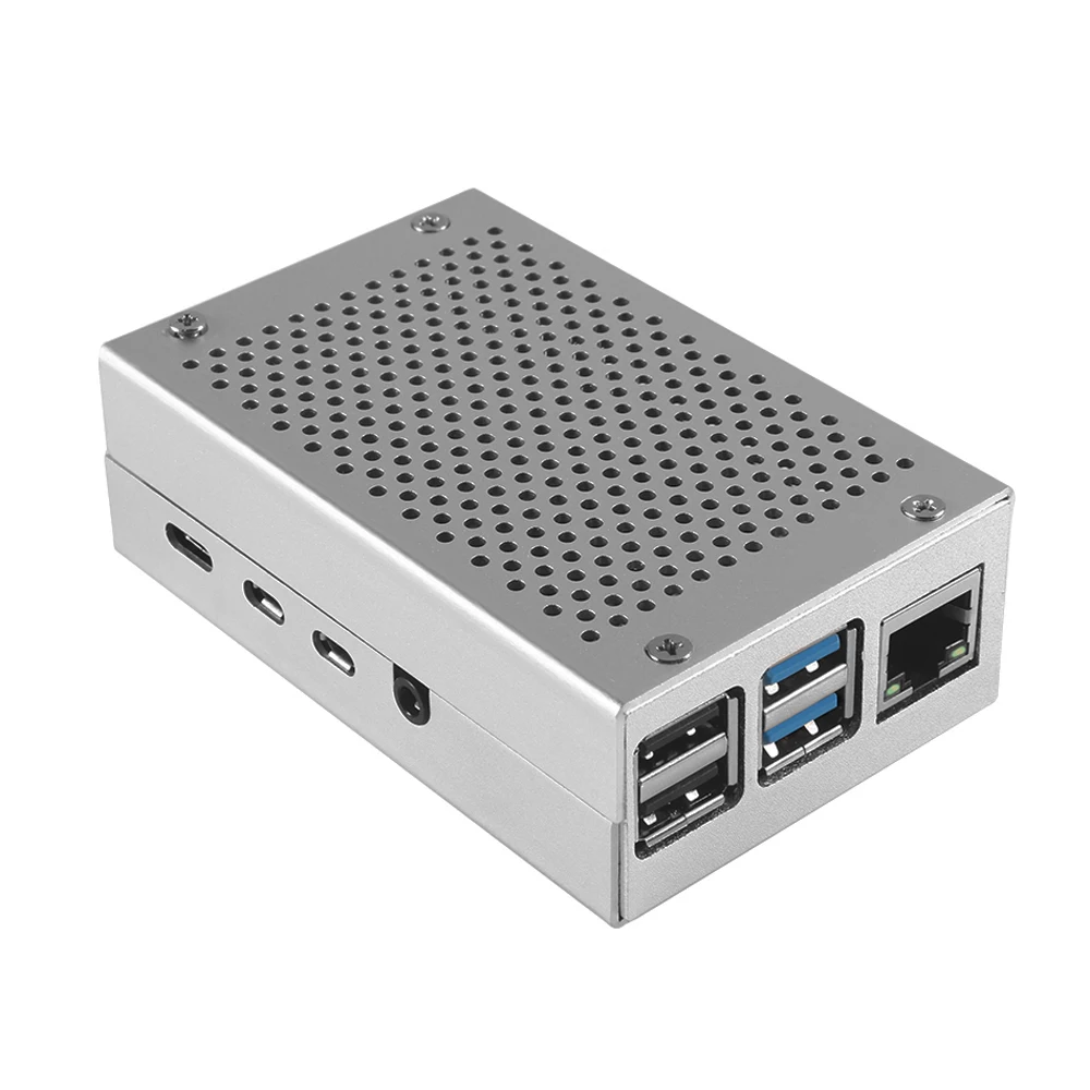 Алюминиевый Чехол Raspberry Pi 4 корпус для 4B 3 А зарядное устройство радиатор