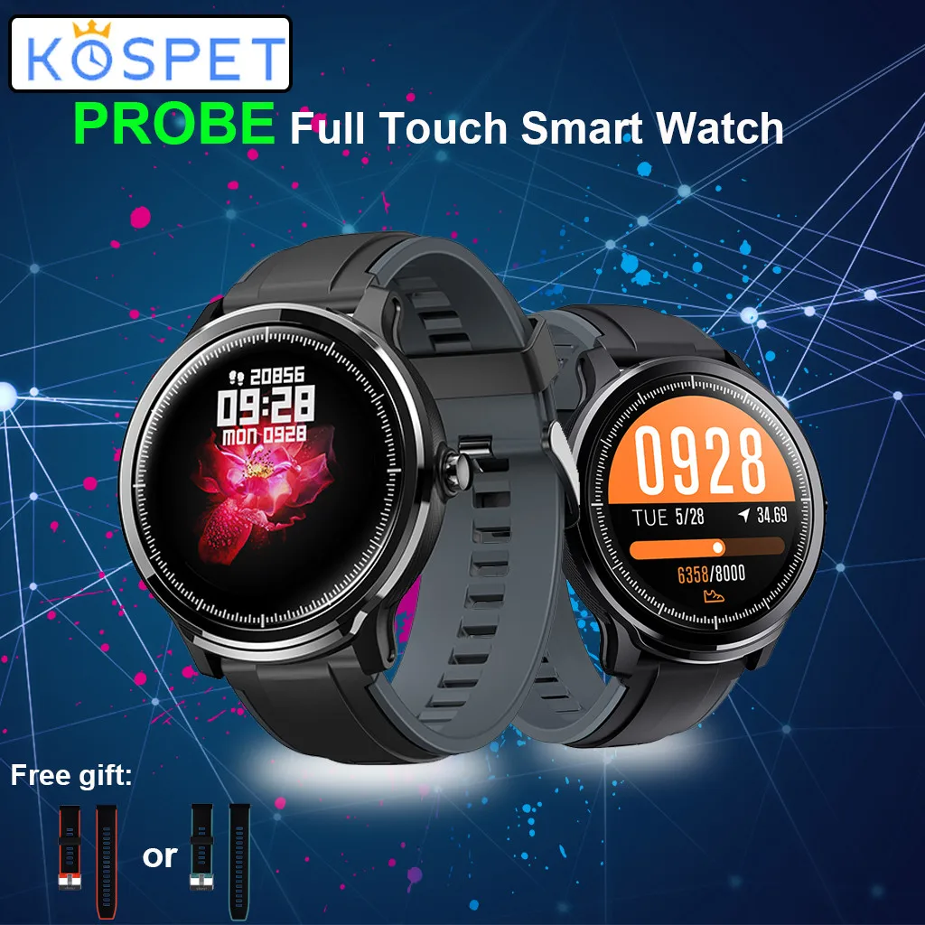 Смарт-часы KOSPET с зондом, IP68, водонепроницаемые смарт-часы, спортивные часы для занятий спортом, фитнес-трекер, будильник, женские часы, часы сарт, часы