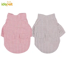 Клетчатая Летняя Одежда для питомцев, собачья футболка для маленьких средних собак, пижама, одежда, футболка с котом для Йоркцев, чихуахуа, мопс, одежда для кошек 30