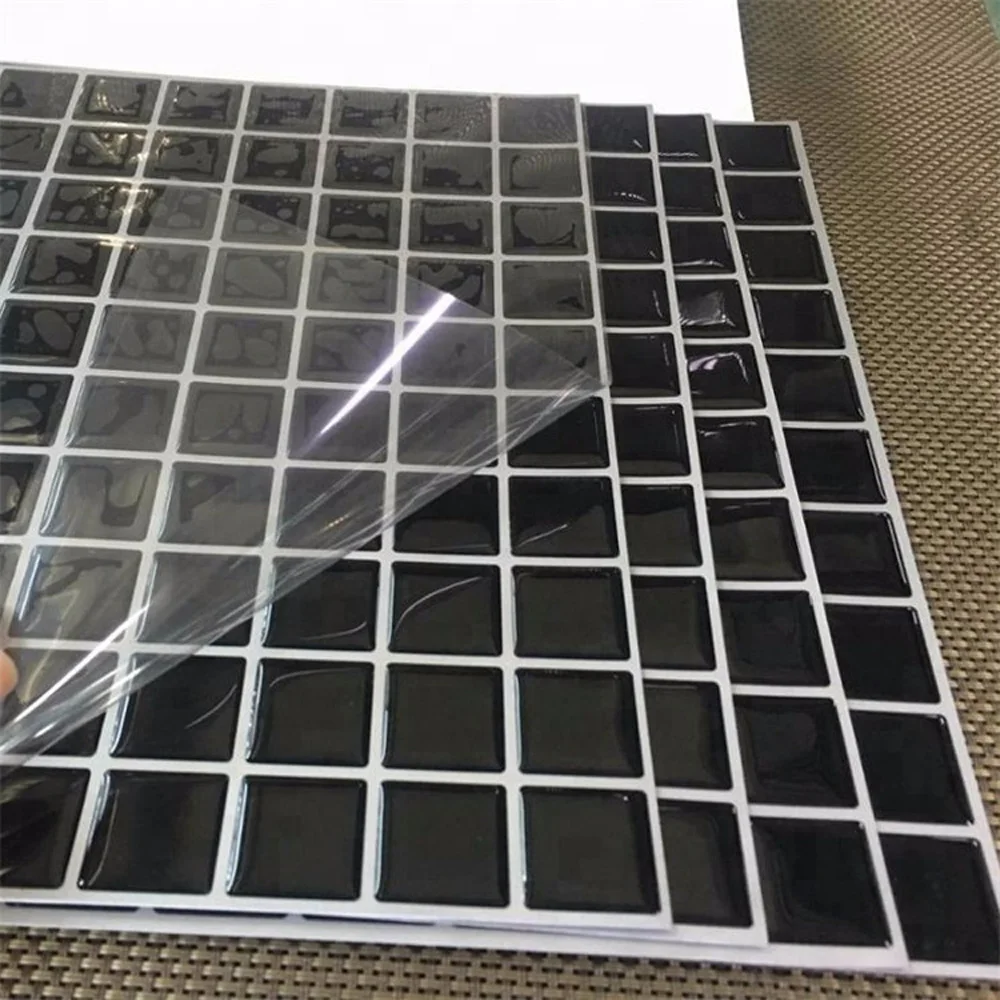 

Mosaic Tile Sticker Self-adhesive Wall Decal Oil-proof Kitchen Decor 10x10 Set Anti-oil Wall Paste High Temperature Paste