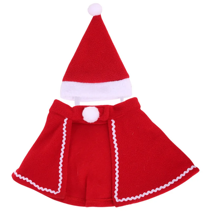 1 комплект Pet Одежда-накидка шапка и шарф, костюм платье для кошек и собак год Рождественская одежда AF265