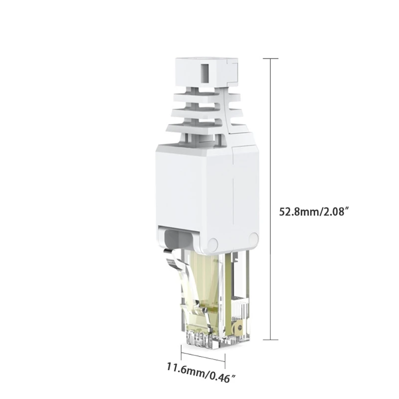 No Crimp Connectors Ethernet Cable Tool-less Crystal Head Plug CAT6 RJ45 Connector