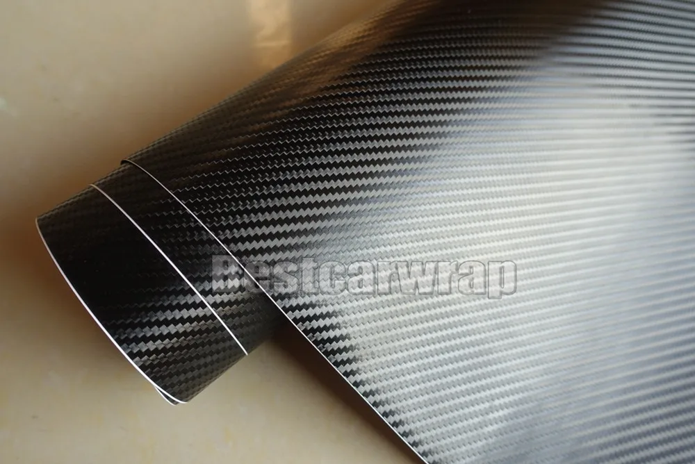 3D True carbon fibre vinyl car wrapping film black fibric foil stickers (3)