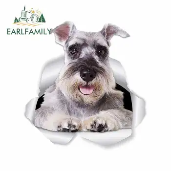 

EARLFAMILY 13cm x 12.1cm For Schnauzer Dog Motorcycle Car Stickers Waterproof Fine Decal Sunscreen Occlusion Scratch Decor