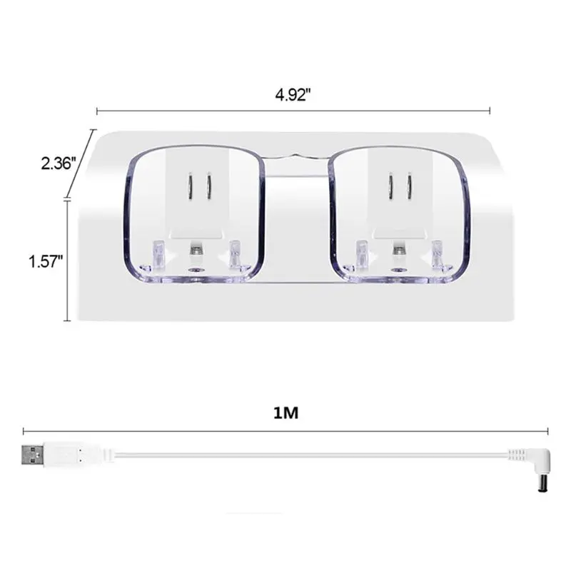 Зарядная станция с двумя зарядными док-станциями для wii пульт дистанционного управления игровой контроллер с светодиодный usb-зарядным шнуром