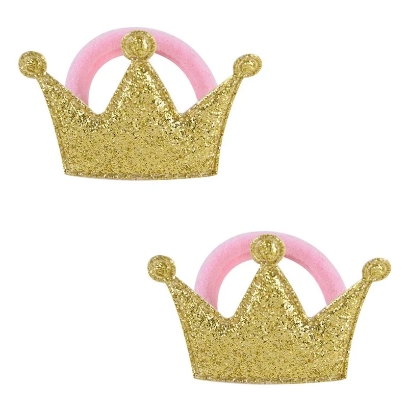 Горячая Корона Звезда Сердце детские волосы веревка дети регулируемые принцесса золотой серебряный кулон розовые эластичные резинки для волос