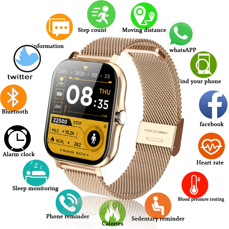 Bluetooth Answer Call Smart watch Women Men Full Touch Dial Call Fitness Tracker 2021 Waterproof 4G ROM Smartwatch for women+box