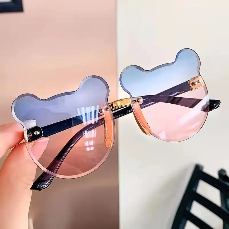 Kids Sunglasses Bear Shape Children Glasses Trendy Girls Boys Sun Glasses Cartoon  Eyeglasses Shades Driver Goggles Anti-glare blue light glasses women