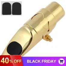 Профессиональный саксофон аксессуары позолоченный металл сопрано саксофон мундштук 7 для джазовой музыки+ накладки патчи подушки