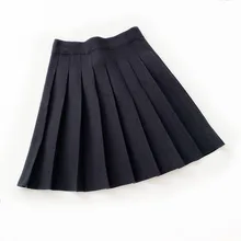 Осенняя Женская трикотажная Мини-юбка с высокой талией, тянущаяся Талия, черный цвет, Женская трапециевидная плиссированная юбка, Faldas Jupe Femme Saia