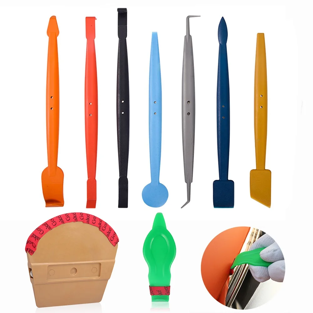 Günstige EHDIS Vinyl Wrap Auto Magnet Rakel Kunst Messer Set Auto Aufkleber Anwendung Styling Tool Kit Carbon Faser Verpackung Magnet Schaber