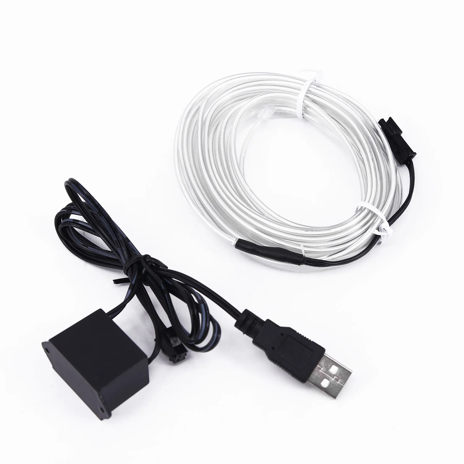 5V USB прозрачный синий светодиодный светильник светящийся EL провод струны полосы салона автомобиля Декор