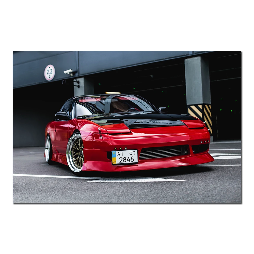 Nissan 200SX спортивный автомобиль плакат обои HD Печать на холсте картина стену