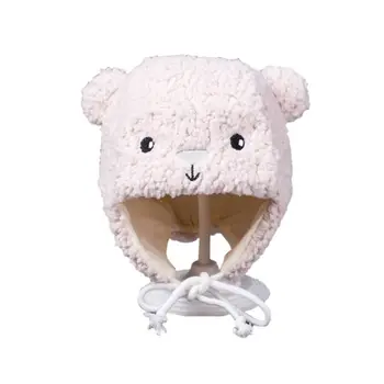 

Cute Bear Baby Earmuffs Hats Winter Velvet Warm Infant Beanie Cap for Boys Girls 090A