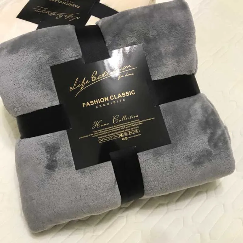 Одеяло для кроватей из кораллового флиса Фланелевое розовое синее фиолетовое