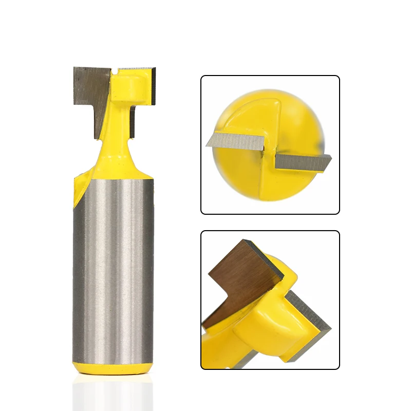 XCAN 4 шт. 1/4 ''хвостовик Т-образные фрезы замок ключ отверстие фрезы Набор бит шестигранный болт т слот фрезы Замочная скважина фрезы