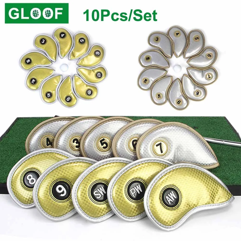 

10Pcs/Set Golf Cover Iron Pole Head Covers Putter Protector Outdoor Sports Waterproof Universal Protection
