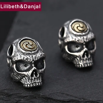 

2019 Street Culture Hippop Punk Skull Charm Pendant 100% Real 925 Sterling silver Men Women Necklace Pendants Jewelry making P16