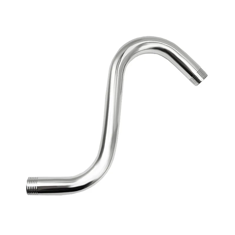 WASOURLF Wall Mounted Heighten S Shape Shower Arm Shower Pipe with Chrome plated Stainless Steel for Head Bathroom