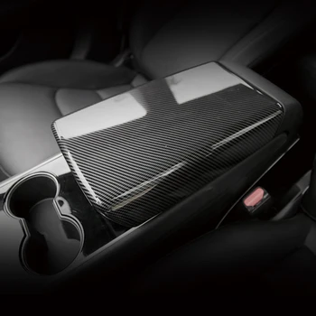 

Car Armrest Cover Sticker Decorative Board Frame Carbon Fiber Modification for Tesla Model 3 Car Accessories