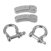 Регулируемые скобы из нержавеющей стали для Паракорда Комплект браслетов из 2 предметов