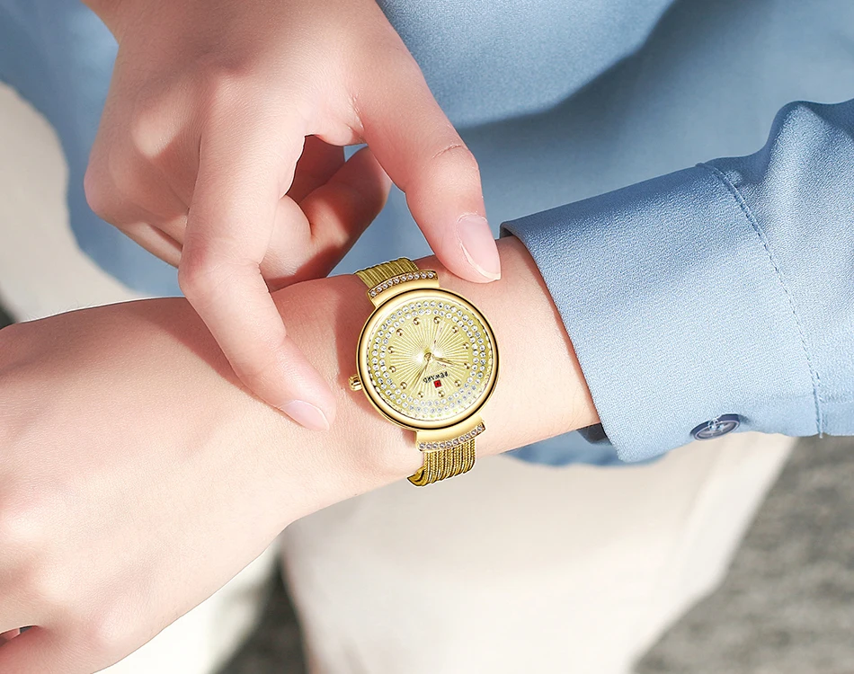 Награда люксовый бренд часы с ремешком-сеткой женские модные для женщин нарядные кварцевые часы Кристалл алмаз водонепроницаемые повседневные наручные часы