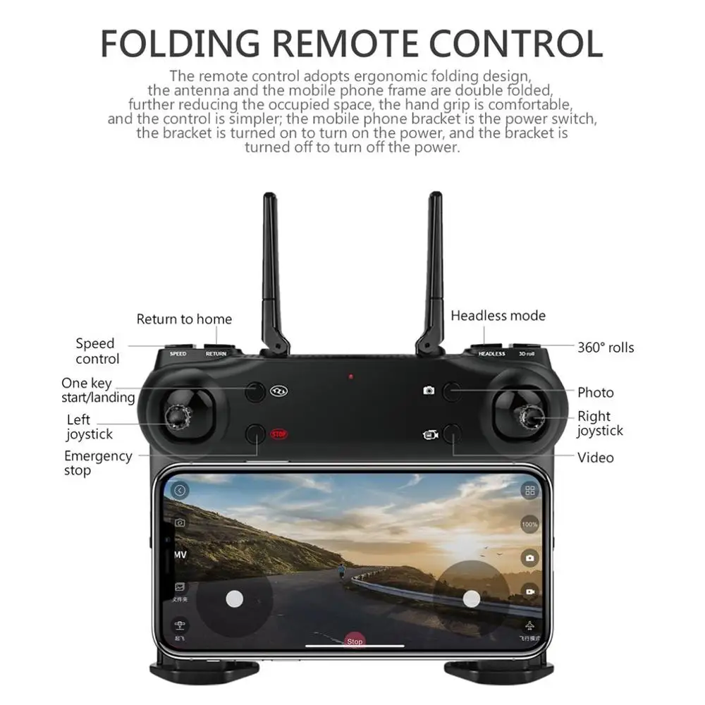 SG106 RC Drone with 720P/1080P/4K HD Camera FPV WiFi Real Time Aerial Video RC Quadcopter Aircraft Helicopter Drone