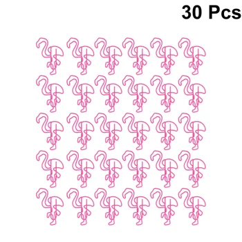 

30Pcs Beautiful Pink Flamingo Bookmark Planner Paper Clip Material Escolar Bookmarks For Book Stationery School Supplies(Pink)