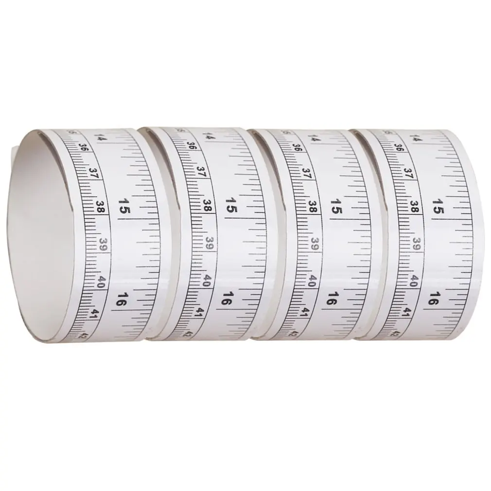 sticky ruler 90cm Sticky Scale Self Adhesive Metric Measure Gauge Tape Ruler white/&black
