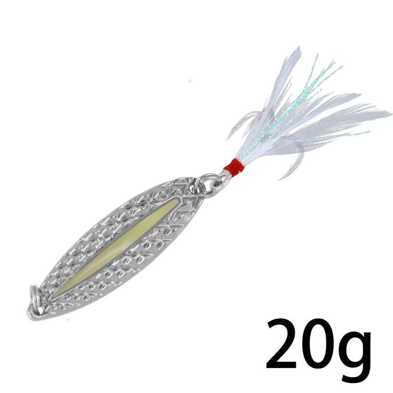 hook 20gram Silver Приманка, рыболовные приманки, ложка, вес 2,5-20 г, приманка для ловли окуня, искусственная металлическая приманка, Peche - Цвет: hook 20gram Silver