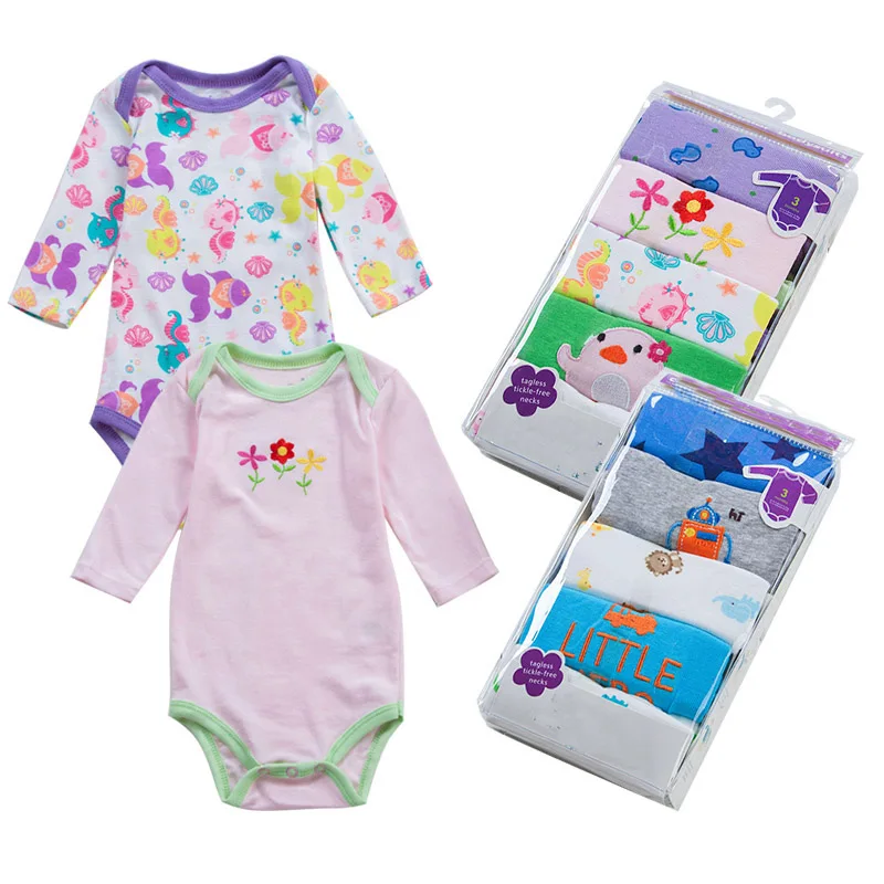 5 шт./компл. Детский комбинезон для новорожденных, для маленьких мальчиков и девочек Комбинезон, с мультяшным изображением, для детей, спортивный костюм для малышей короткий рукав Костюмы разные цвета