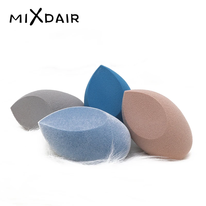 MIXDAIR 4 шт. в форме капли воды, косметический спонж для макияжа, микрофибра, бархатный спонж, блендер, спонж, пудра, тональный крем, тональный крем