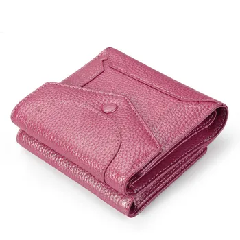 

Mini Wallet 2018 New Leather Multifunctional Small Fresh Short Wallet Korean Litchi Pattern Multi-Card Wallet purse