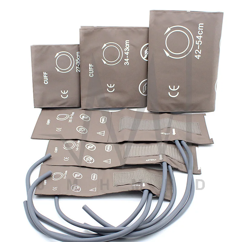 5 pieces Reusable PU leather Blood Pressure Cuff 40cm air double Hose Brown Color for Philips. | Красота и здоровье