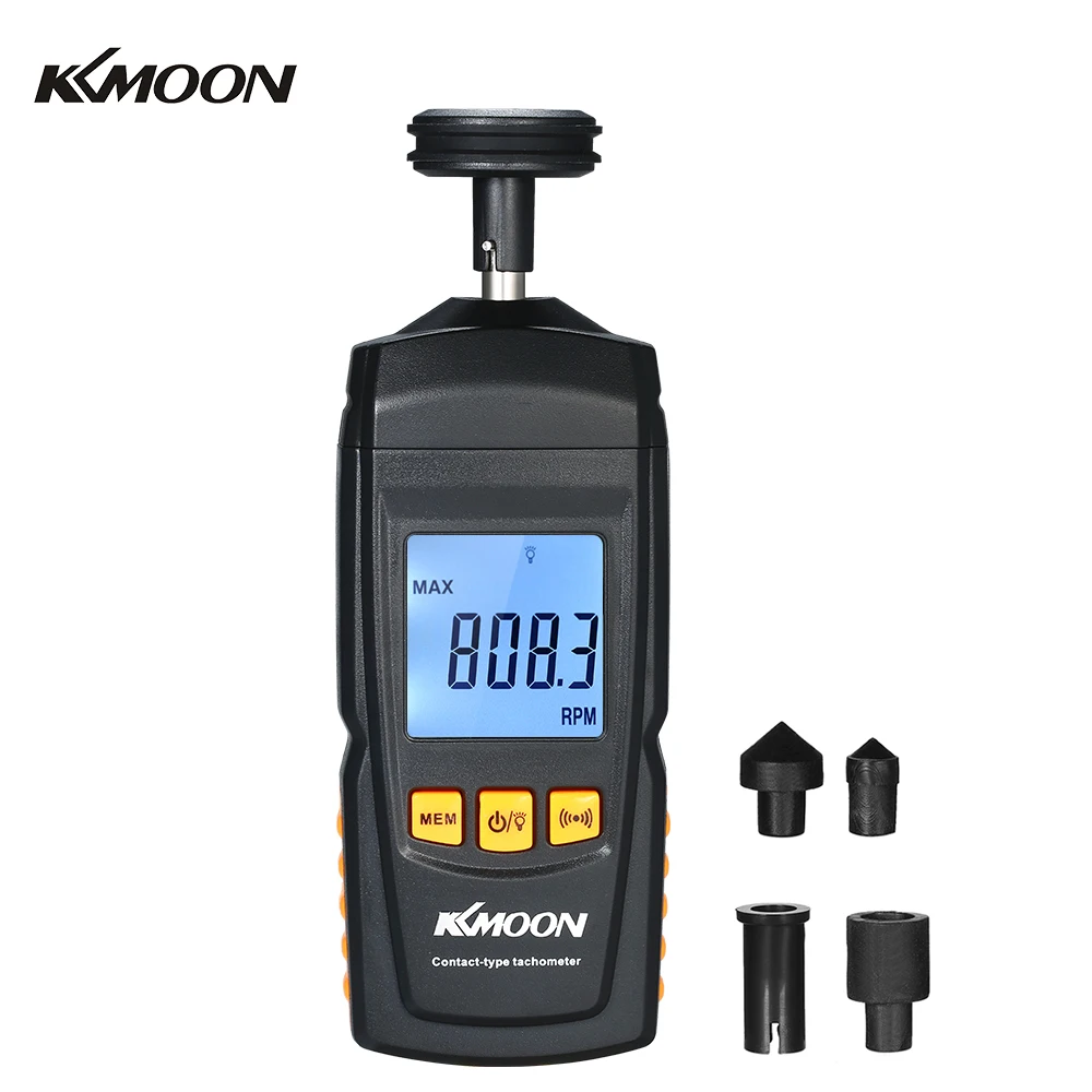 

KKmoon Digital Tachometer Handheld Contact Motor Tachometer LCD Speedometer Tach RPM Teste Electrical Machine Rotate Speed Meter