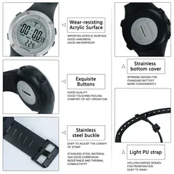 5ATM барометр для рыбалки водонепроницаемые часы с подсветкой альтиметр термометр Секундомер рыболовные снасти спортивные часы на открытом