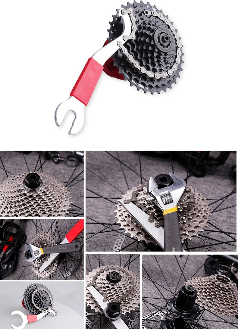 Сверхтолстая 4 мм велосипедная обгонная муфта Кассетный Маховик цепь для удаления хлыст Звездочка гаечный ключ велосипед ремонт сервис