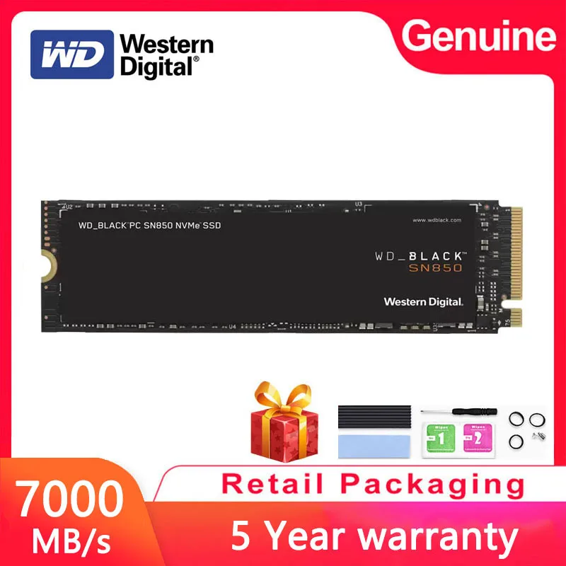 Western Digital WD_BLACK SN850 1 ТБ NVMe встроенный твердотельный накопитель PCIe 4 0 Gen4 technology SSD до