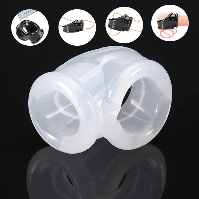 3 Types Male Stretcher Scrotum Ring Ball Cock Rings Delay Ejaculation Sex Toys for Men Penis Ring Cockring BDSM Toys 2