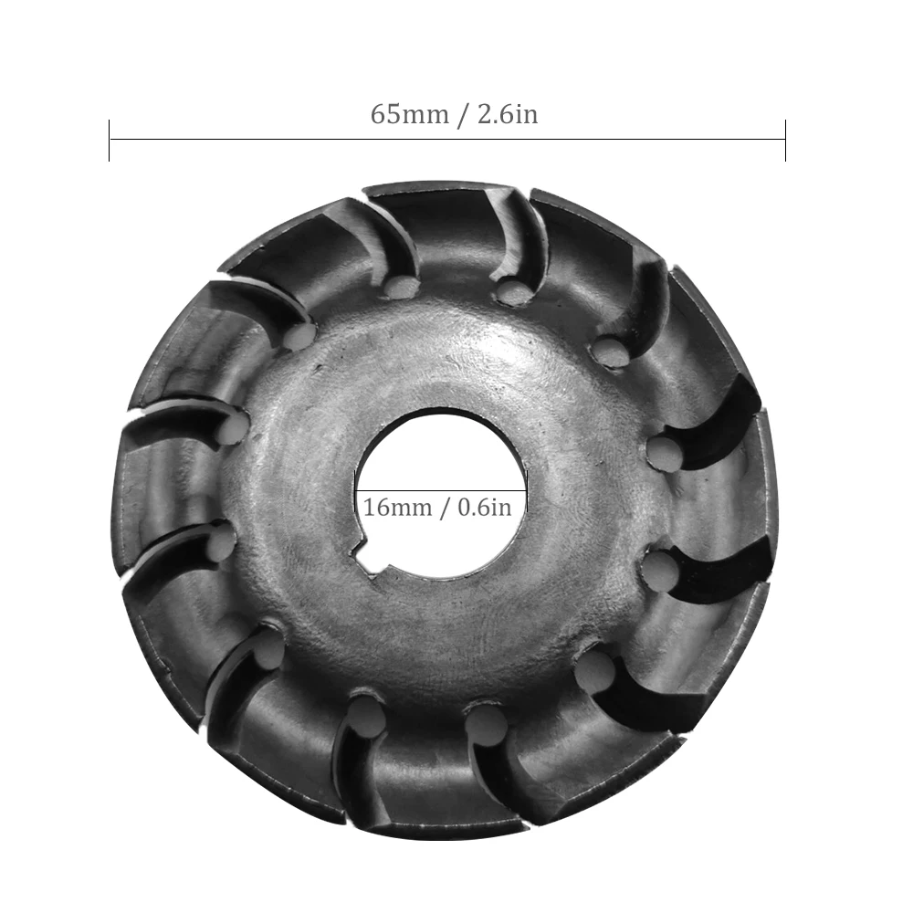 Многофункциональный высоко harddren резьба по дереву диск 12 зубьев 16 мм отверстие отверстия 65 мм Диаметр Дерево формы угловая шлифовальная машина инструмент для работы по дереву