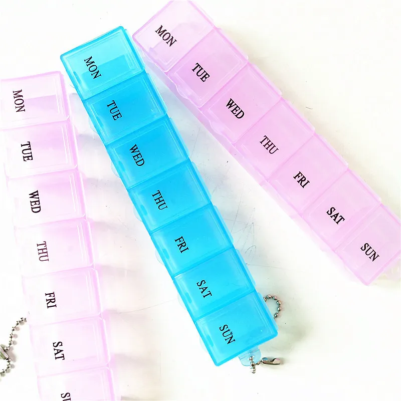 

1PCS 3 Colors 7 Days Weekly Tablet Pill Medicine Box Holder Storage Organizer Container Case Pill Box Splitters