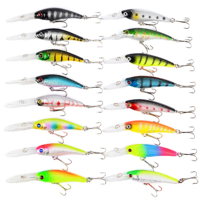 

16Pcs/Setmixed Fishing Lures Set Artificial Fishing Kit Minnow Fishing Wobblers Crank Bait Bass Hard Bait Fishing Tackle
