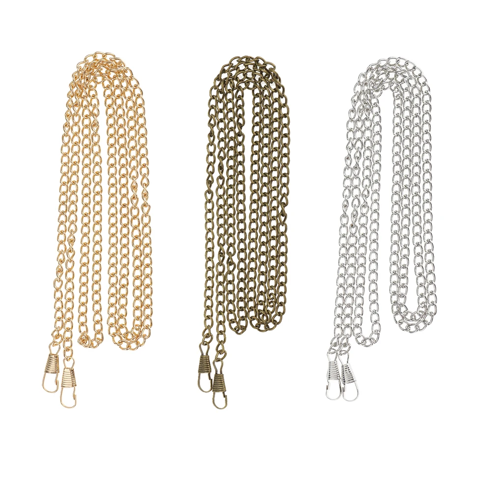 3-Pack Metal Crossbody Bag Shoulder Bag Strap Handle Bag Accessories 120cm