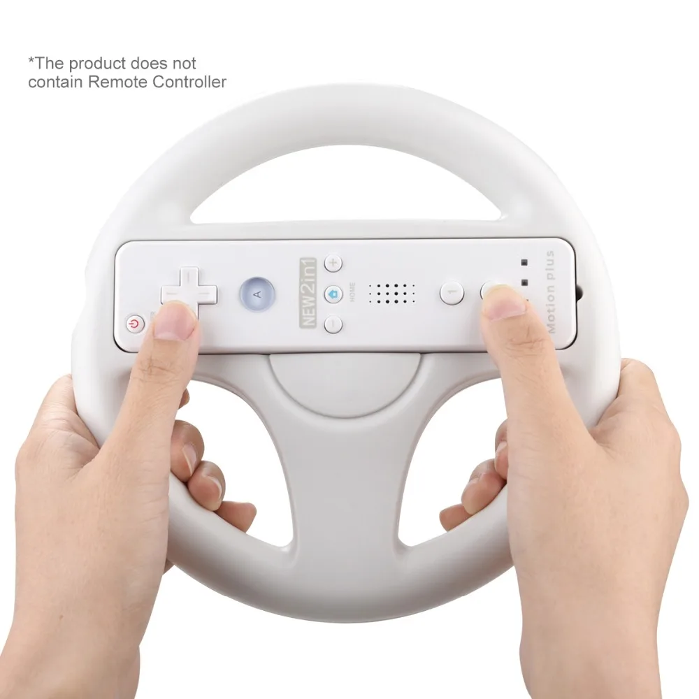 Белый игровой гоночный руль для Nintendo Wii 2 шт. пластиковый инновационный