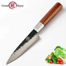 Нож повара ручной работы 5,6 дюймов из высокоуглеродистой стали 4cr13, японские кухонные ножи, кованые инструменты для дома, подарок