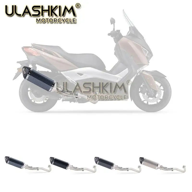 Motorcycle Full System Exhaust Muffler Escape Middle Link Pipe Slip On For yamaha XMAX300 XMAX250 XMAX400