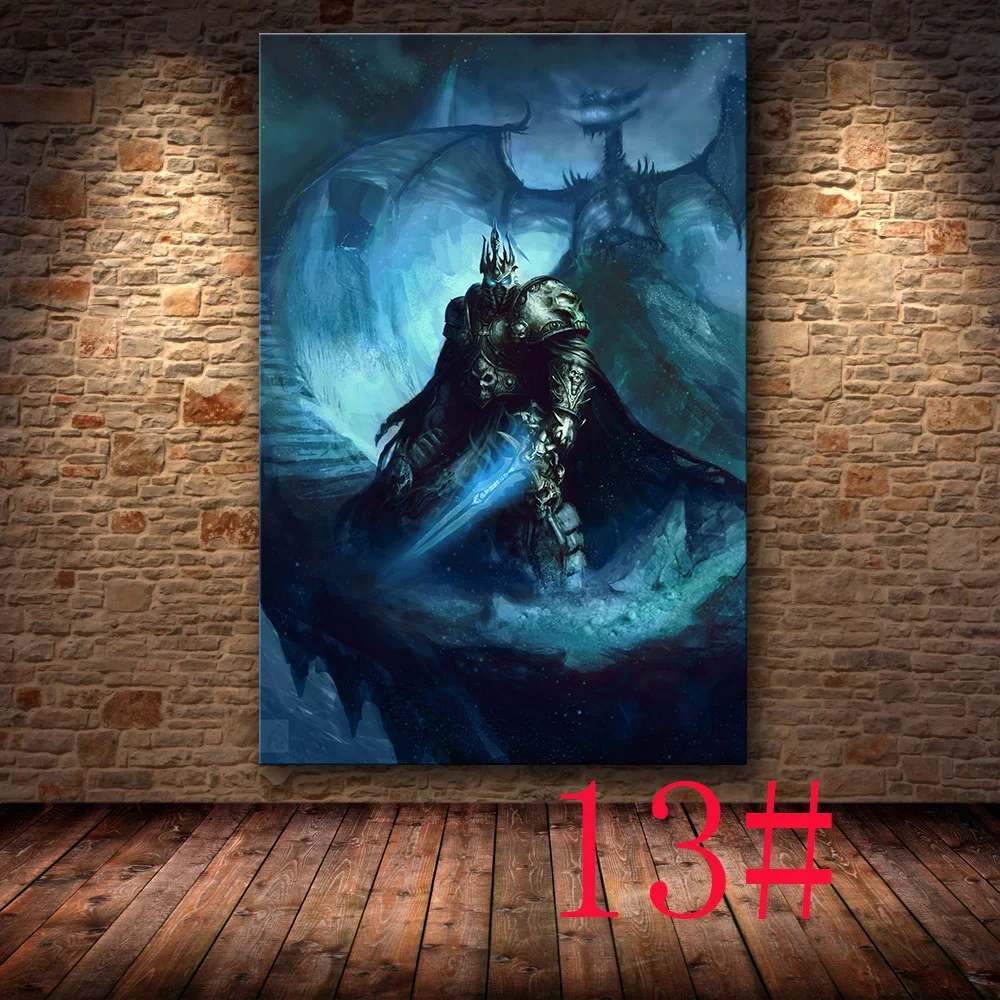 Без рамы Плакат Украшение живопись World of Warcraft 8,0 карта на HD холсте Картина на холсте настенная живопись холст - Цвет: 13